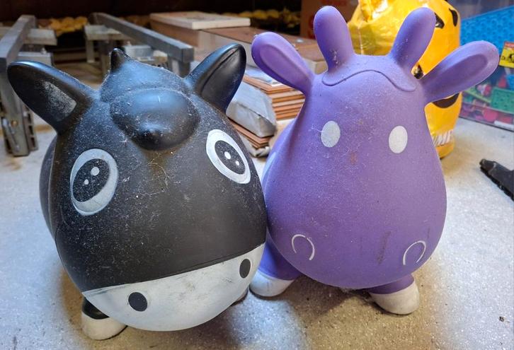 Skippy paard en koe, Kinderen en Baby's, Speelgoed | Buiten | Opblaasfiguren, Gebruikt, Ophalen