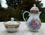 Super Gebloemd Limoges Mokka Kan + Sieraden / Bonbon Bakje, Huis en Inrichting, Keuken | Servies, Nieuw, Ophalen of Verzenden