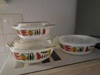 Vintage JAJ glazen schalen set, 3 stuks, Ophalen of Verzenden, Glas, Overige stijlen, Schaal of Schalen