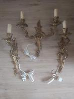 Prachtig antieke bronzen barok wandlampen goede staat, Ophalen of Verzenden