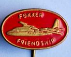 Fokker Friendship - vliegtuigspeldje (ovaal model), Verzenden, Zo goed als nieuw, Merk, Speldje of Pin