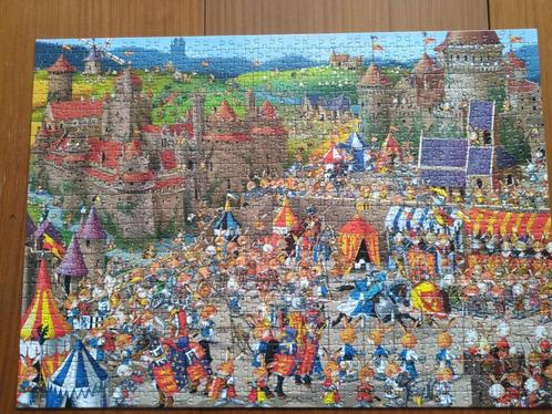 Puzzel HEYE Francois Ruyer Bunny Battles 1000 st compleet, Hobby en Vrije tijd, Denksport en Puzzels, Gebruikt, Legpuzzel, 500 t/m 1500 stukjes