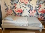 Leenbakker 1-pers. bed wit incl. Ikea lattenbodem en matras, Huis en Inrichting, Slaapkamer | Bedden, Ophalen, 90 cm, Eenpersoons