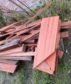 Hardhout Restjes Damwand/Vlonder, Doe-het-zelf en Verbouw, Hout en Planken, Ophalen, Minder dan 25 mm, Zo goed als nieuw, Plank