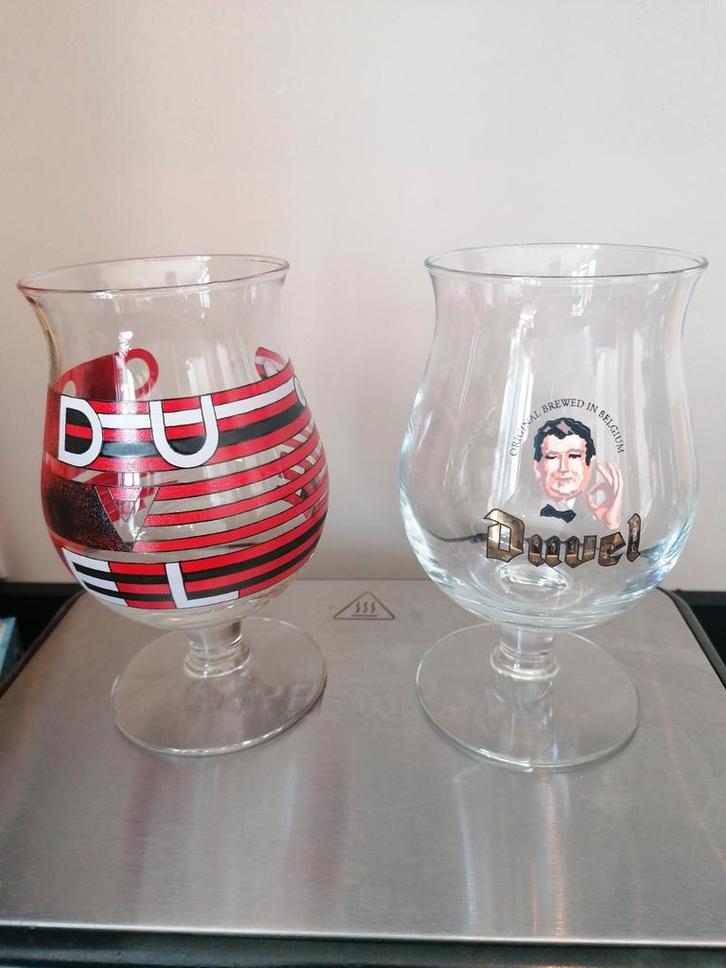 Duvel Bierglazen - Set van 2, Antiek en Kunst, Antiek | Glas en Kristal, Ophalen of Verzenden