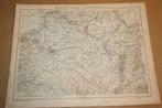 Antieke kaart - Noordoost-Frankrijk - Circa 1885 !!, Boeken, Atlassen en Landkaarten, Gelezen, Frankrijk, Ophalen of Verzenden