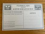 Adres wijziging kaart, Verzenden, Briefkaart