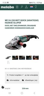 Metabo slijptol 230mm, nieuw in doos, Nieuw, Haakse handslijpmachine, 1000 watt of meer, Ophalen of Verzenden