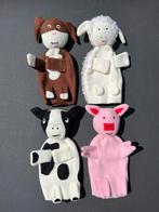 Set van 4 handpoppen /poppenkast poppen, Ophalen of Verzenden, Zo goed als nieuw, Jongen of Meisje