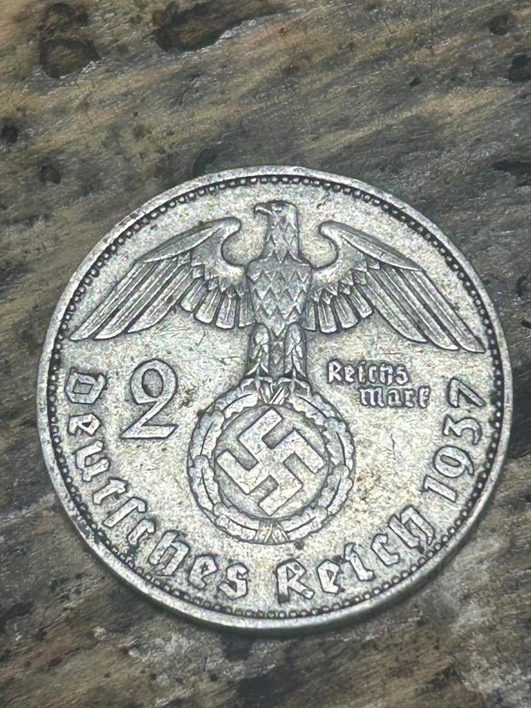 2 reichsmark 1937 Duitsland., Verzenden, Duitsland
