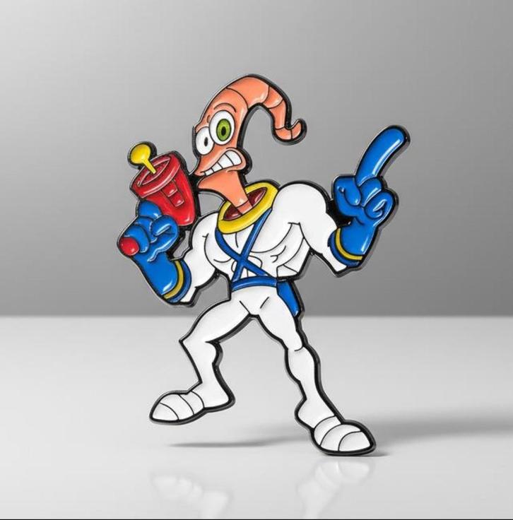 Earthworm Jim Retro Game Collectors Enamel Pin, Spelcomputers en Games, Games | Overige, Nieuw, 1 speler, Vanaf 3 jaar, Verzenden