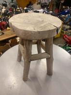 Houten Krukje / Bijzettafel 45CM Hoog, Ophalen of Verzenden