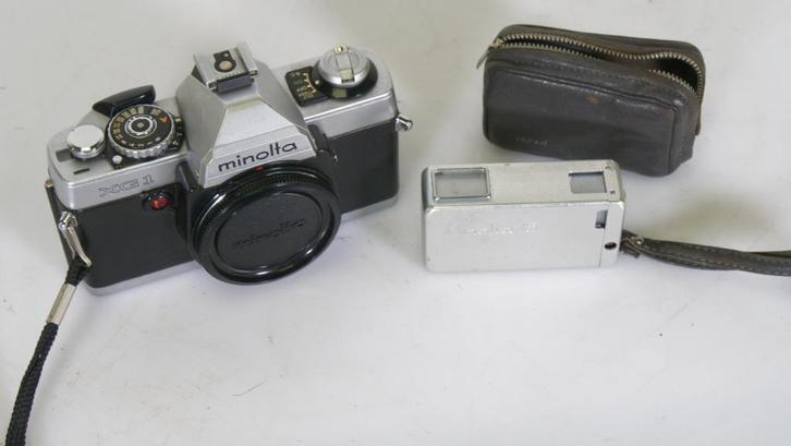 Minolta XG1 + Minolta-16 Vintage Camera Set (Japan), Audio, Tv en Foto, Fotocamera's Analoog, Refurbished, Spiegelreflex, Minolta