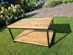 Mangohouten Salontafel met Metalen Frame, Ophalen, Gebruikt, 50 tot 100 cm, 50 tot 100 cm