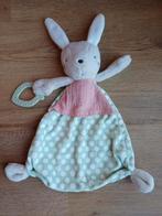 Knuffeldoekje doekje konijn stippen wit groen topomini, Ophalen of Verzenden, Zo goed als nieuw, Konijn