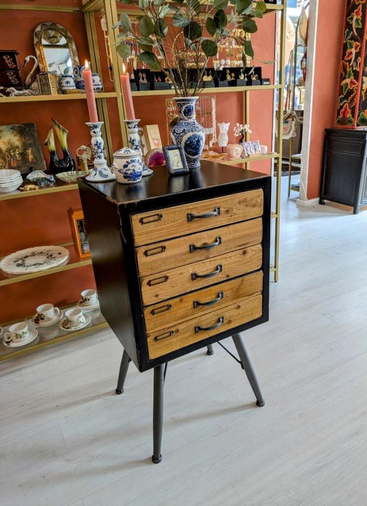 Industriële Ladekast Apothekerskast, Huis en Inrichting, Kasten | Ladekasten, Zo goed als nieuw, Minder dan 100 cm, Minder dan 50 cm