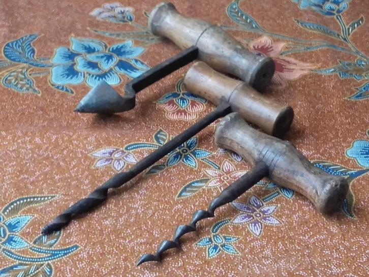 Drie stuks mooi antiek gereedschap uit Engeland uit 1900., Antiek en Kunst, Antiek | Gereedschap en Instrumenten, Ophalen of Verzenden