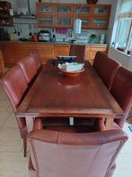 Grote tafel van Kersenhout met uitschuifbladen, Ophalen, Gebruikt, 200 cm of meer, 50 tot 100 cm