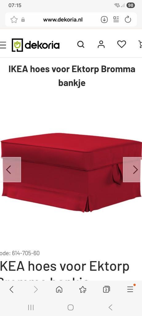 Rode Ektorp hocker hoes gezocht, Huis en Inrichting, Banken | Bankstellen, Gebruikt, Ophalen of Verzenden