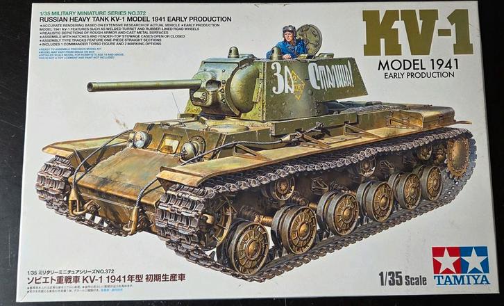 Tamiya Russian Heavy KV-1 Model 1941 1:35 Lees Beschrijving, Hobby en Vrije tijd, Modelbouw | Auto's en Voertuigen, Zo goed als nieuw