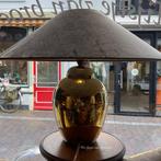 Engels antieke messing vaas tafellamp met nieuwe chinese kap, Ophalen