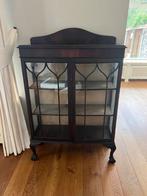 Antieke Edwardiaanse Vitrinekast voor liefhebber, Ophalen, Gebruikt, 100 tot 150 cm, 50 tot 100 cm