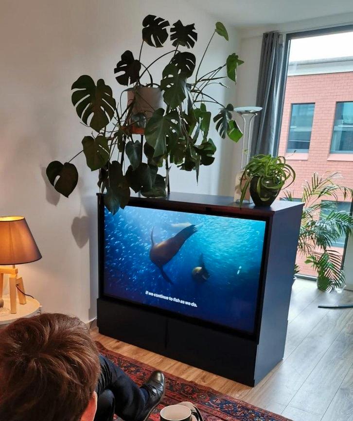 2-in-1 tv-kast en wandmeubel, Huis en Inrichting, Kasten | Wandmeubels, Gebruikt, 100 tot 150 cm, Minder dan 150 cm, 50 tot 75 cm