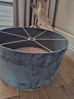 Grote lampenkap flueel Indigo blauw, Ophalen, Blauw, Rond, Zo goed als nieuw