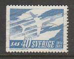 Zweden 1961 - Douglas DC-8 - Vliegtuig, Postzegels en Munten, Postzegels | Europa | Scandinavië, Zweden, Ophalen, Gestempeld