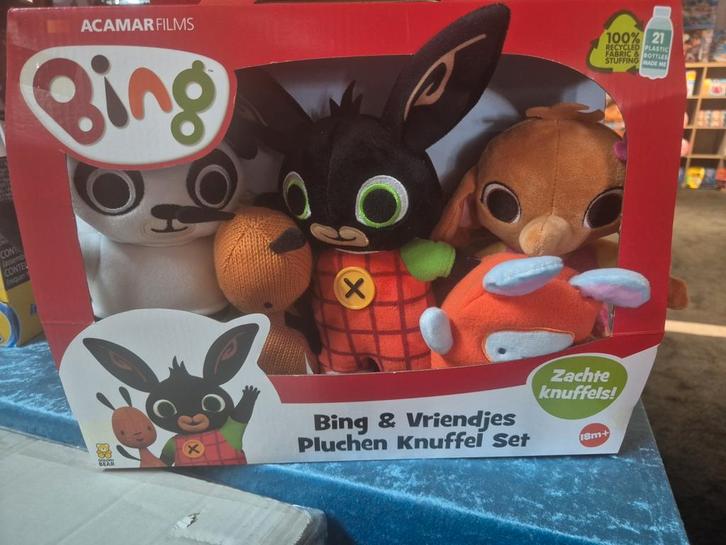 Bing & Vriendjes Pluchen Knuffel Set - Nieuw in doos!, Kinderen en Baby's, Speelgoed | Knuffels en Pluche, Nieuw, Konijn, Ophalen of Verzenden