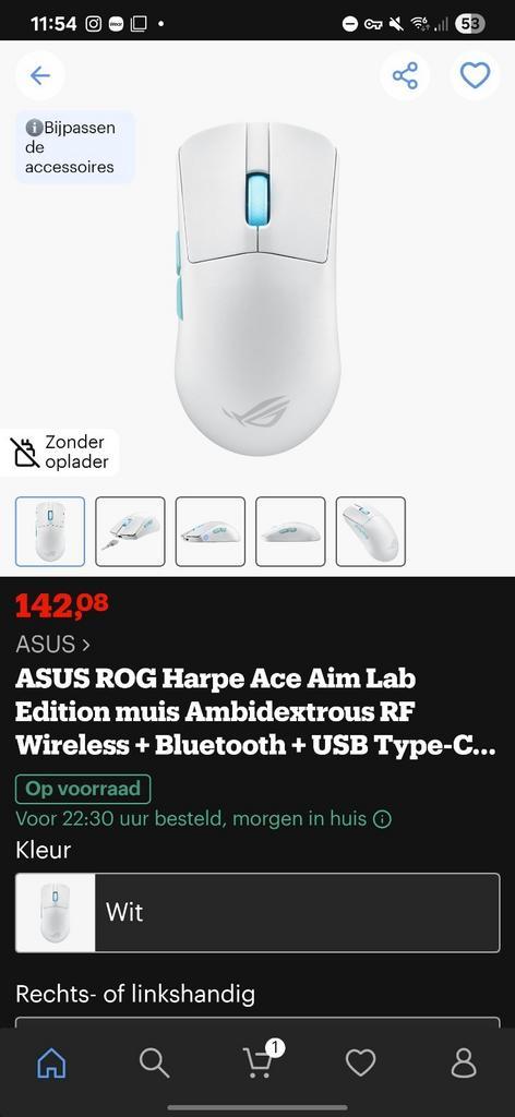 ROG Harpe Ace Aim Lab Edition Gaming Mouse, Computers en Software, Muizen, Ophalen of Verzenden
