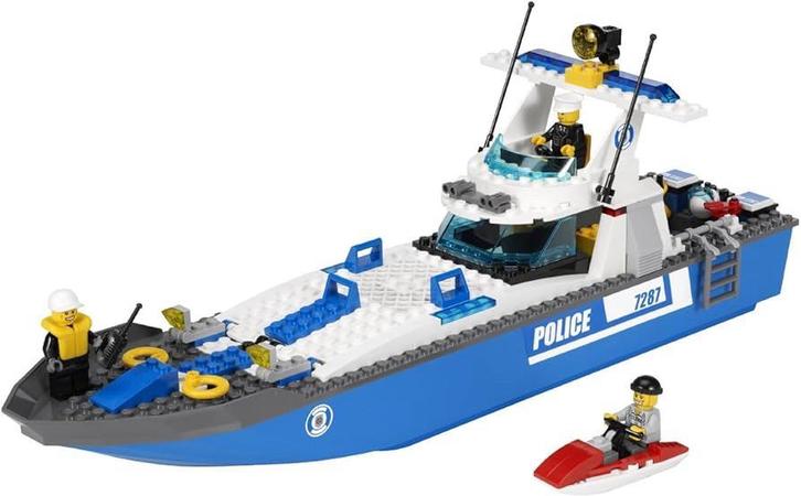 LEGO City Politieboot 7287 - Compleet! + boekje, Kinderen en Baby's, Speelgoed | Duplo en Lego, Gebruikt, Lego, Complete set, Ophalen of Verzenden
