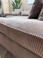 ZGAN XL Ribstof Trendy Hoekbank - Taupe - 315 x 250, Ophalen, 250 tot 300 cm, Zo goed als nieuw, 150 cm of meer