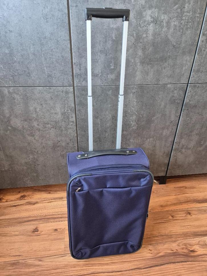 Rolkoffer handbagage 54x34x19cm (hxbxd) donkerblauw ZGAN, Sieraden, Tassen en Uiterlijk, Koffers, Zo goed als nieuw, Overige materialen