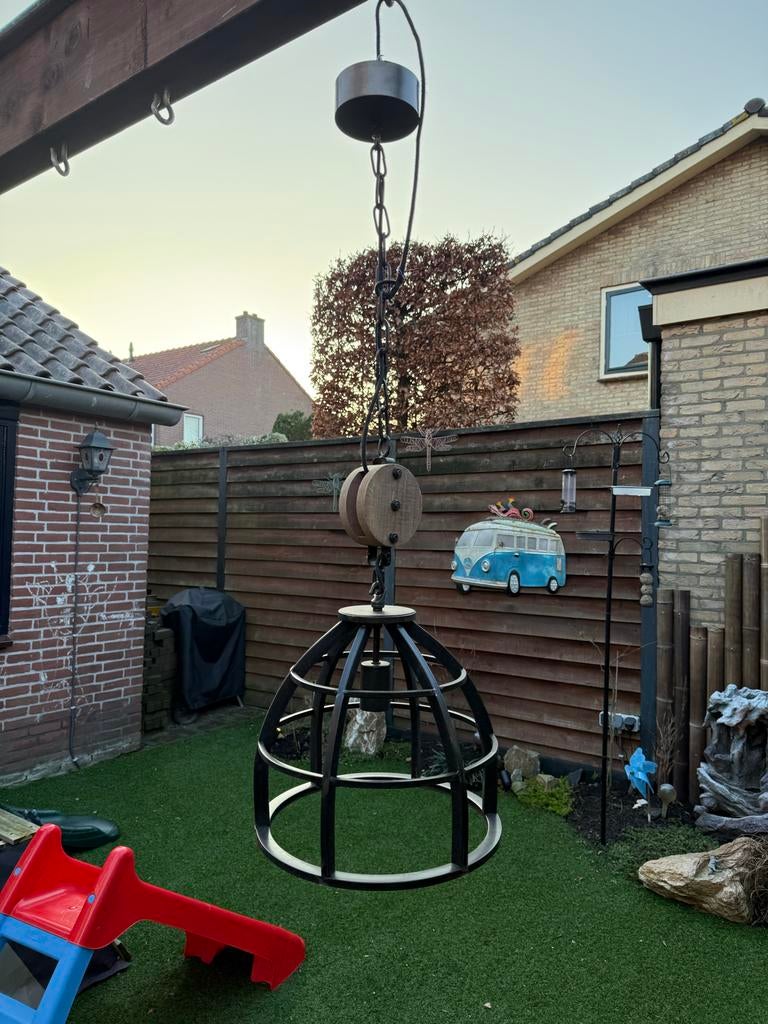 Mooie plafondlamp, Huis en Inrichting, Lampen | Hanglampen, Ophalen, Zo goed als nieuw, Metaal, Minder dan 50 cm