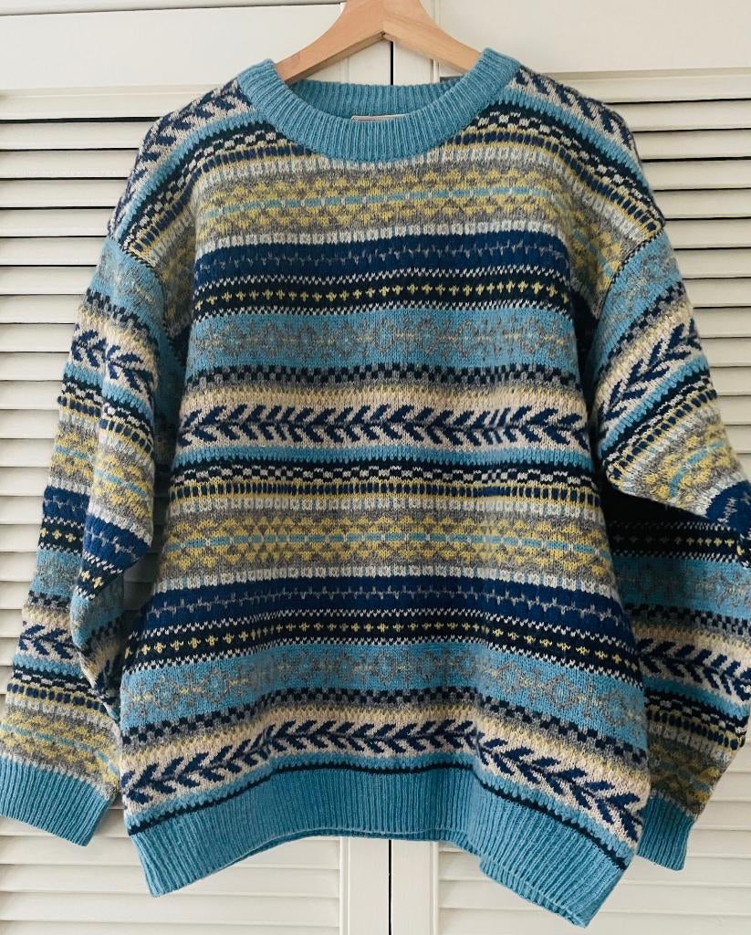 Trui."CIAO Outdoor",100% scheerwol,Blauw, Mt L, Nieuw, Maat 52/54 (L), Blauw, Nieuw, Ophalen of Verzenden