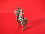 Mooie Zilveren Miniatuur - Poesje op mooi bewerkt stoeltje, Verzenden, Zilver