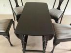 Hangoortafel met 4 chippendale stoelen, Ophalen, Zo goed als nieuw