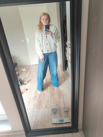 Vest Uniqlo L XL dames wit sweater hoodie trui beschikbaar voor biedingen