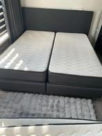 Nette antracietgrijze boxspring 180x200 compleet, Ophalen, Tweepersoons, Zo goed als nieuw, 180 cm