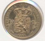 Nederland gouden tientje 1877 Willem 3, Ophalen of Verzenden, Goud