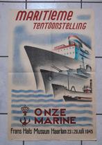 Poster Marine en Koopvaardij1945, Ophalen of Verzenden
