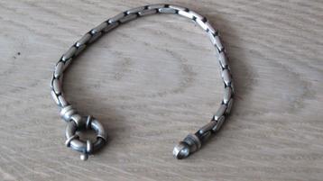 Zilver schakel dames/heren armband / lengte 19 cm beschikbaar voor biedingen