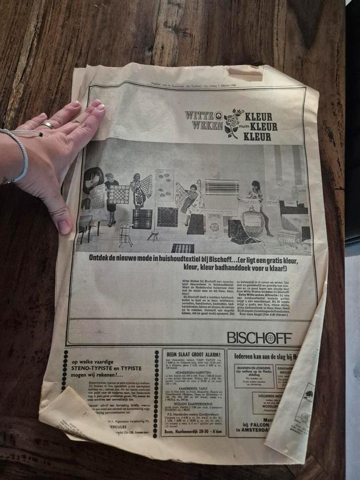 Vintage Bischoff Advertentie - Witte Weken Kleur, Antiek en Kunst, Antiek | Overige Antiek, Ophalen