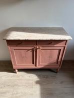Oud roze / red clay marmer blad vintage kastje commode, Kinderen en Baby's, Kinderkamer | Commodes en Kasten, Gebruikt, 50 tot 70 cm