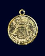 Hanger met bodemvondst Duit Utrecht., Ophalen of Verzenden, Vóór koninkrijk, Overige waardes, Goud