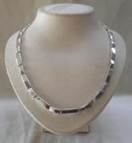 Prachtig zilveren massief modernist collier nr.053, Verzenden, Zo goed als nieuw, Zilver, Zilver
