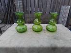 Vintage vazen glas groen, Huis en Inrichting, Woonaccessoires | Vazen, Ophalen of Verzenden, Minder dan 50 cm, Groen, Glas