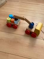 Houten takel wagen met magneten, Ophalen of Verzenden, Zo goed als nieuw