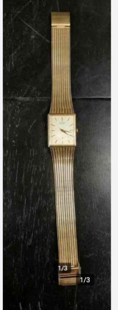 dameshorloge Citizen Watch Co. Base Metal YP. goldplated, Sieraden, Tassen en Uiterlijk, Horloges | Dames, Gebruikt, Polshorloge